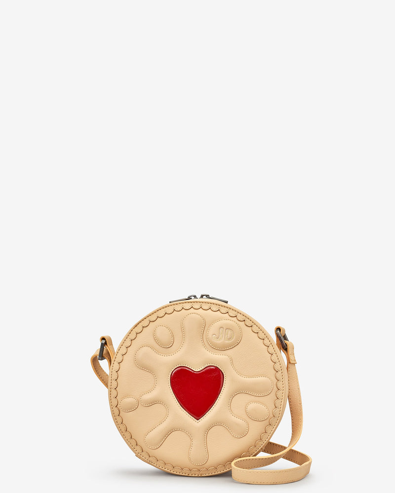 Jammie Dodger Biscuit Leather Cross Body Bag