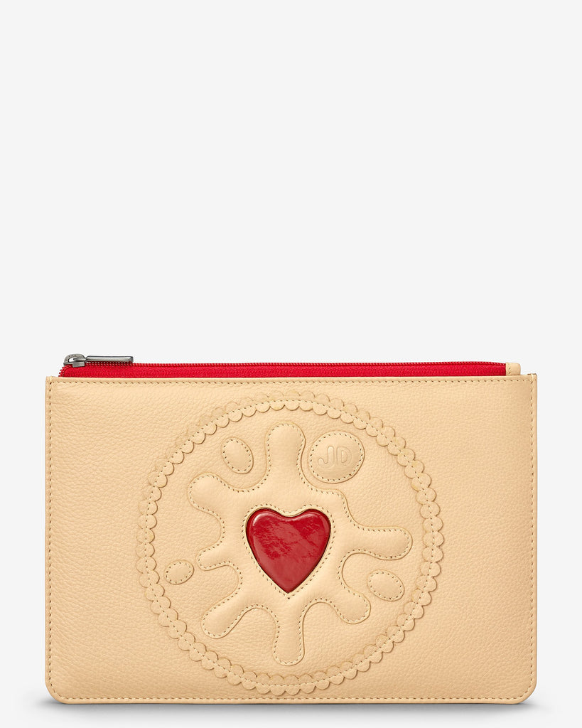 Jammie Dodger Biscuit Leather Brooklyn Pouch