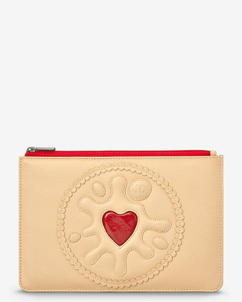 Jammie Dodger Biscuit Leather Brooklyn Pouch